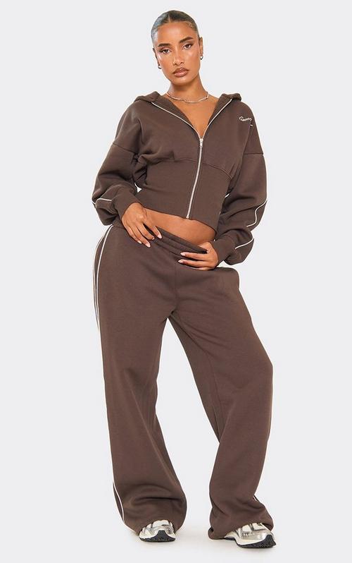 Zip Up Oversized Hoodie In Brown Leopard Print | EGO US | EGO
