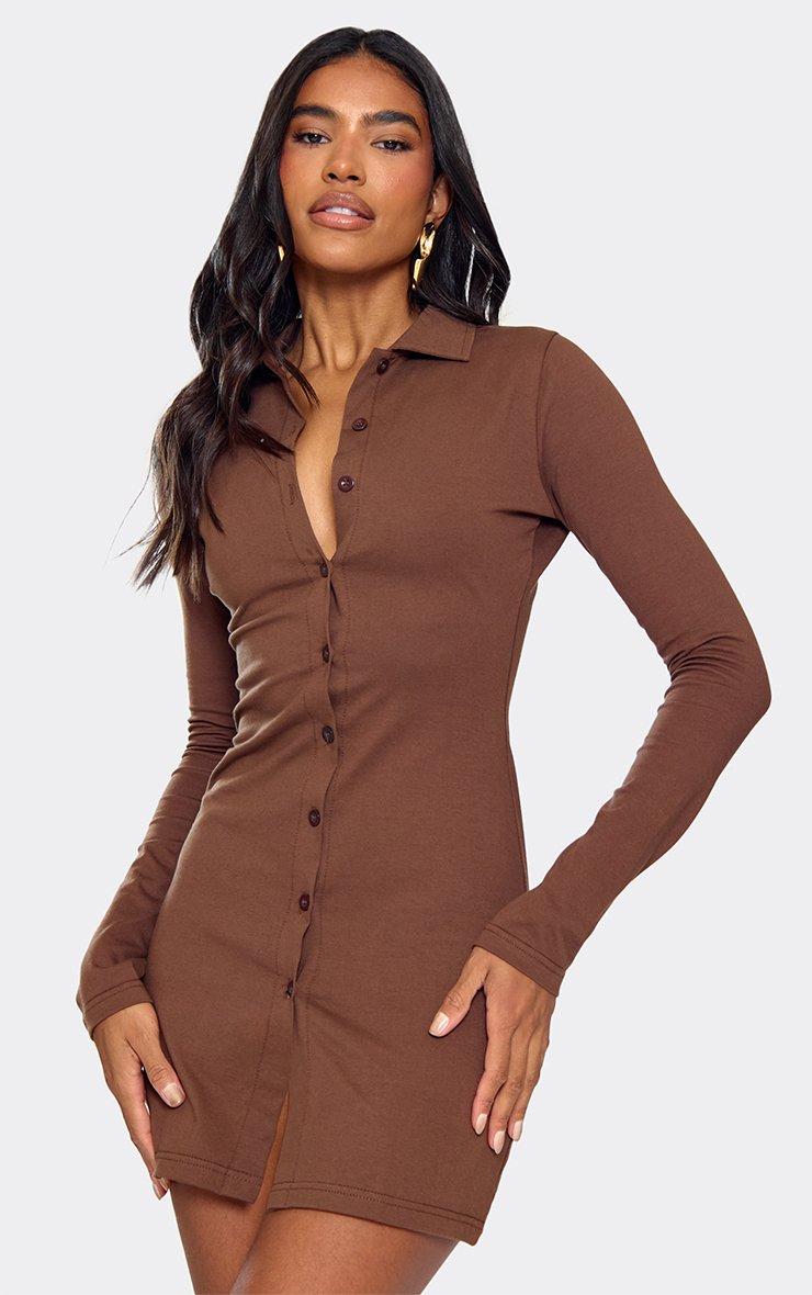 chocolate brown shirt dress The Perfect Shirt Dress - Chocolate Brown