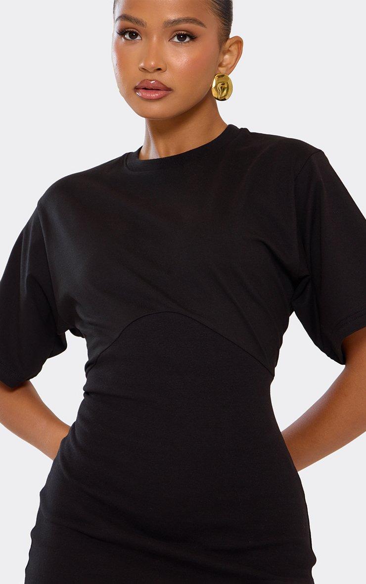womens black t shirt dress BTFBM Summer Dresses 2026 Pockets Short Sleeve Loose Nightgowns Pajama Beach Vacation Casual Spring Dress(Black, Small) at Amazon Women's Clothing store womens tshirt dress Merino T-Shirt Dress Black /