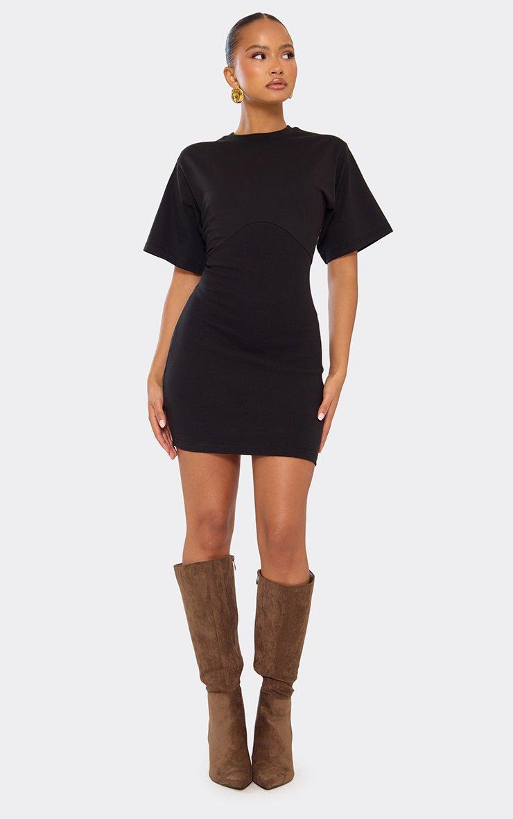 tshirt mini dress Edikted Women's Ardeney Striped T Shirt Designed to blend into your regular wardrobe Avriana Off Shoulder T-Shirt Mini