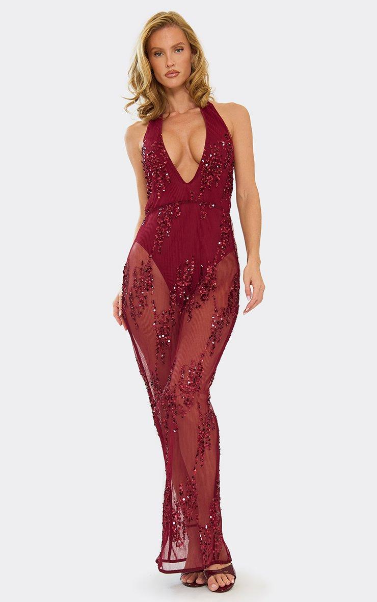 maxi red sequin dress Halter Model is a standard XS and is wearing XS Own The Club Sequin Maxi