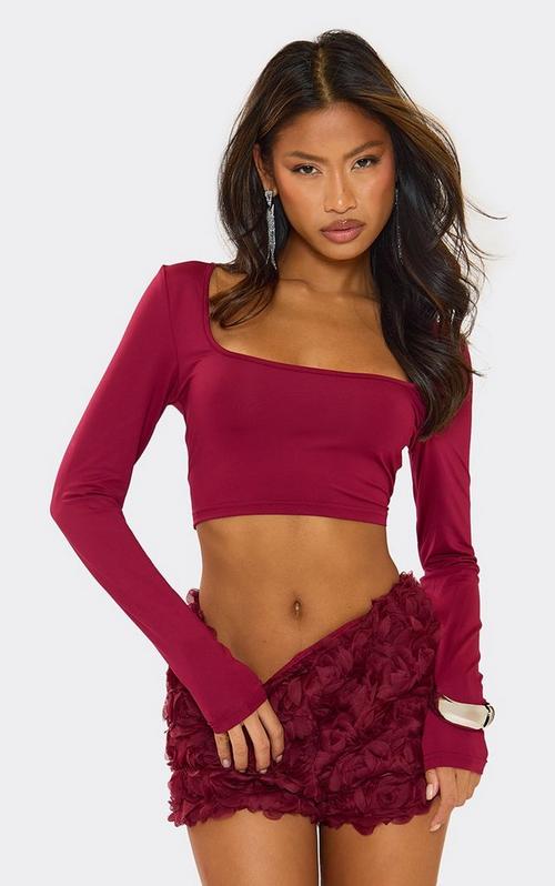 Short Sleeve Wave Stripe Detail Crop Top And High Waisted Shorts
