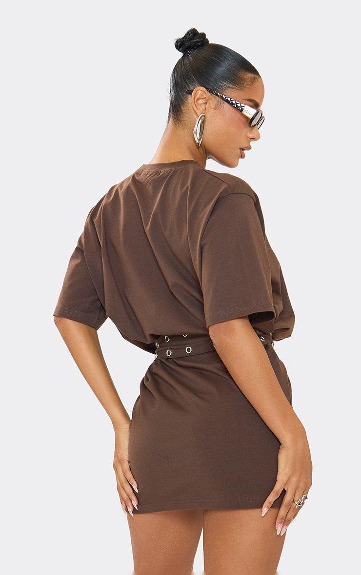 blue dress for baby girl Brighton Norton Dress Satin Buckle Belt- Size 38 Dark Brown