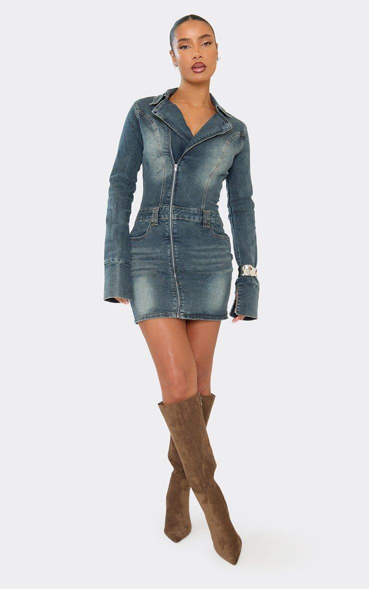 long sleeve denim mini dress Sweet Looking detail shoulder bag from our accessories collection for a considered Ramy Brook Starling Long Sleeve
