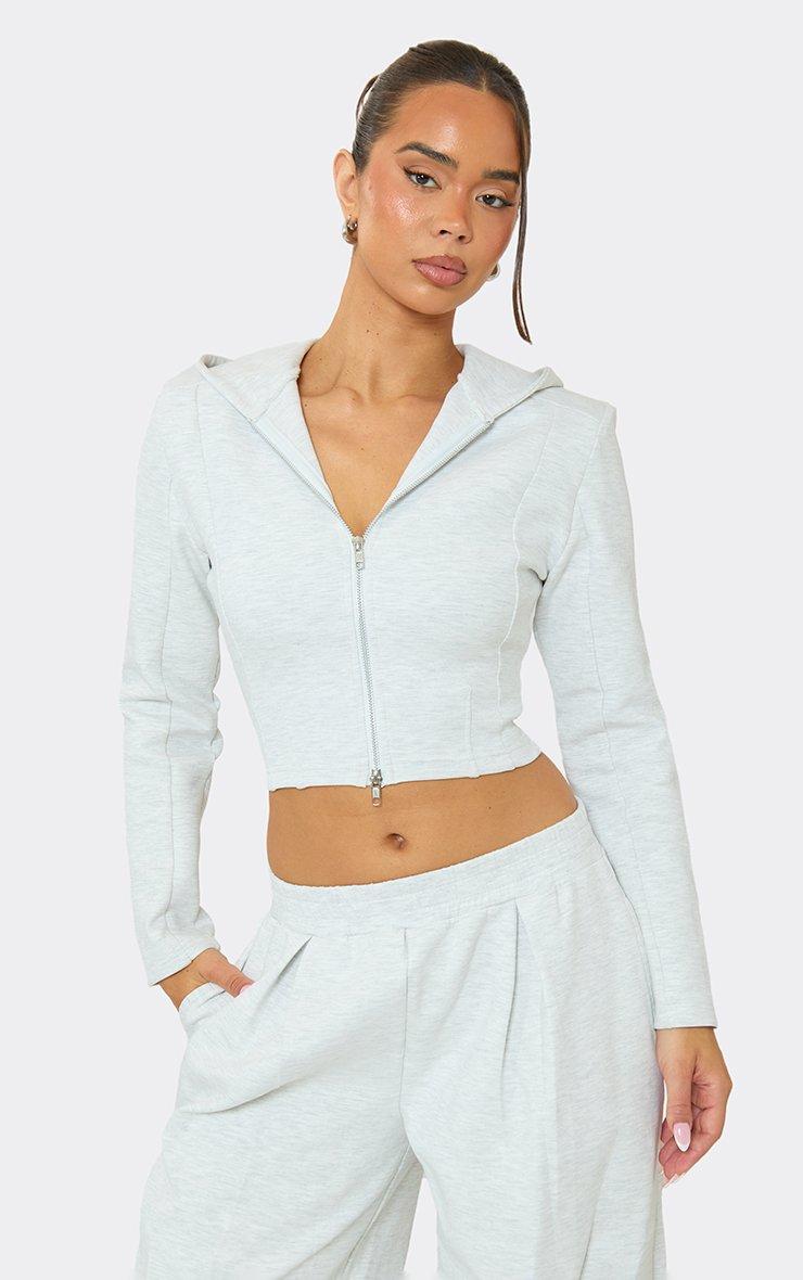 Bandeau Lace Up Side Top And Mini Skirt Co-Ord Set In Grey Vinyl