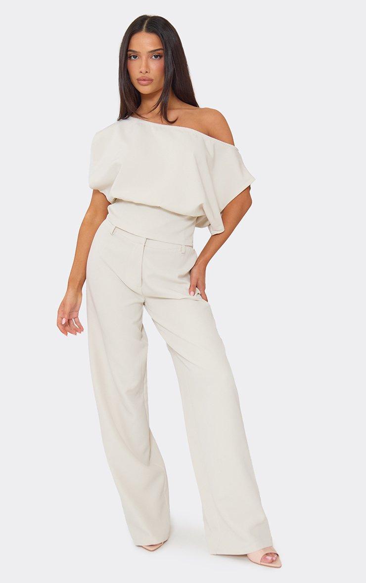 ivory dress pants for women The Empire Pleated Shown in Ivory Mid Rise Straight Leg Tailored