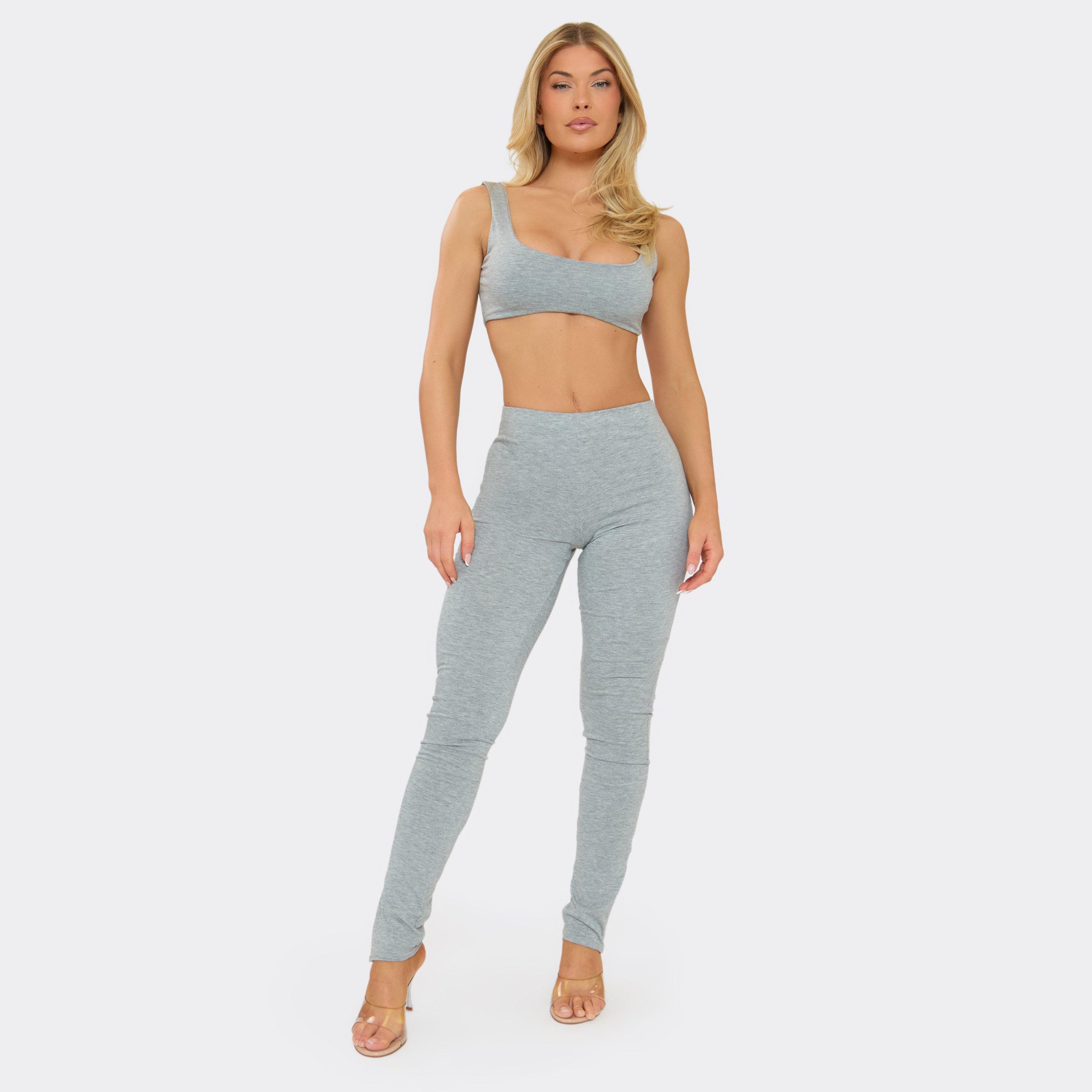 Image of Low Rise Leggings In Light Grey Marl, Women's
