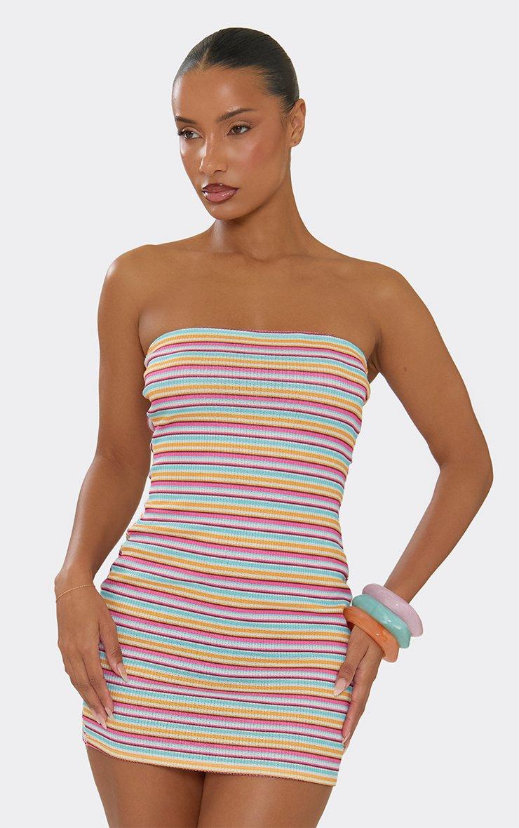 Halterneck Jewelled Detail Cut Out Mini Dress In Multi Abstract Print | EGO  US | EGO