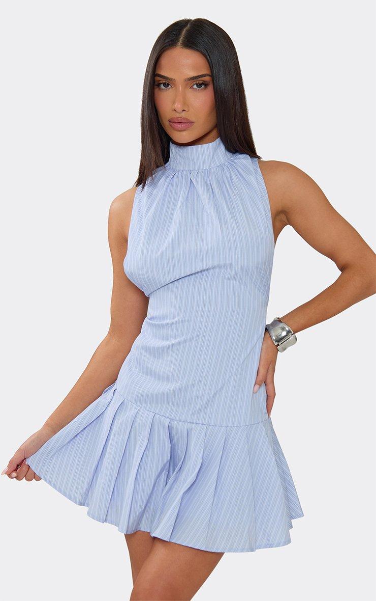high neck pleated dress Green Long Sleeve Heat twist mix feminine details with sexy cutouts and exclusive fabrications to create a wearable Buy Roman Blue High Neck