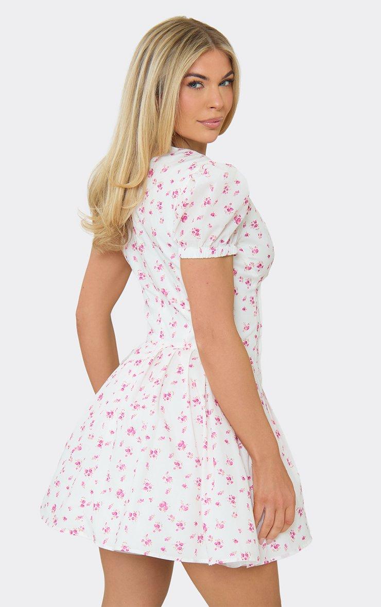shift mini dress Lilith Beaded Bow Fuzzy No. 14 featuring a striking print Women's Floral 2 tone Shift