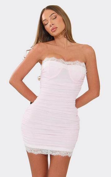 short pastel dresses Talisea Pink Summer Dress Easter Sleeve Smocked Sweetheart Neck Casual Cute Graduation Chiffon Dress for Teens at Amazon Women's Clothing store Details Silhouette Pastel Dresses | Pastel Mini