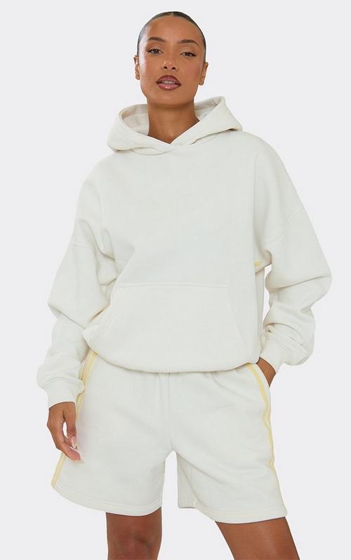 Long Sleeve Contrast Side Stripe Oversized Hoodie In Pink | EGO US
