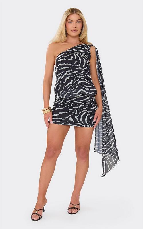 Shorts Sleeve Zip Front Pleated Mini Dress In Grey | EGO US | EGO