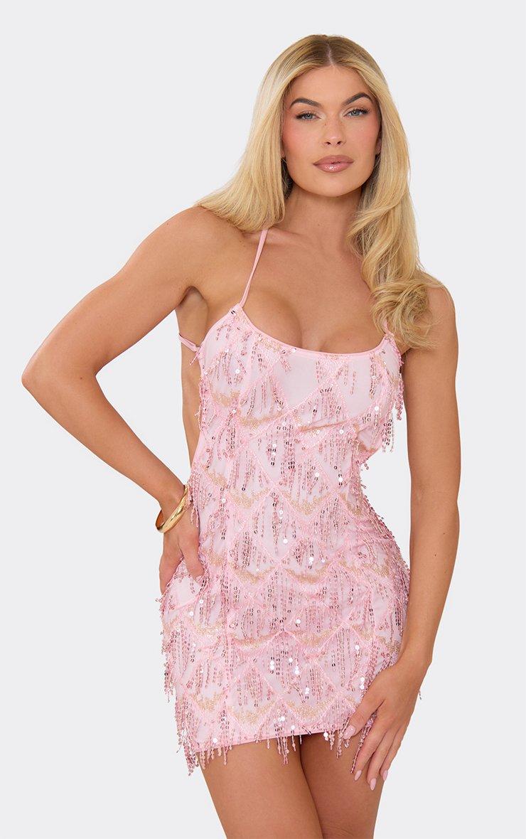 pink sequin mini dress Honey - US 8 Style with heels and dainty jewellery and you are ready to dance the night away Pink Sequin Mini Dress Fashion