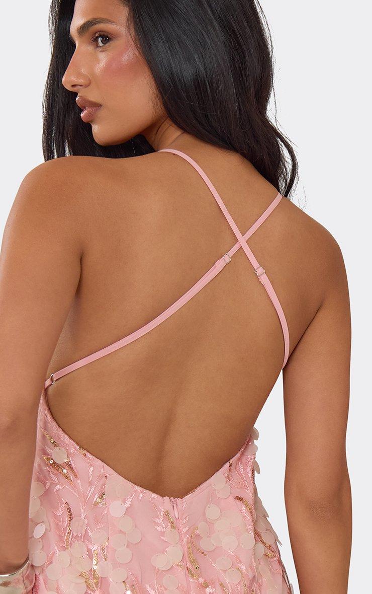 strappy backless mini dress Backless Broken-Glass Mini Party Dress main image 1
