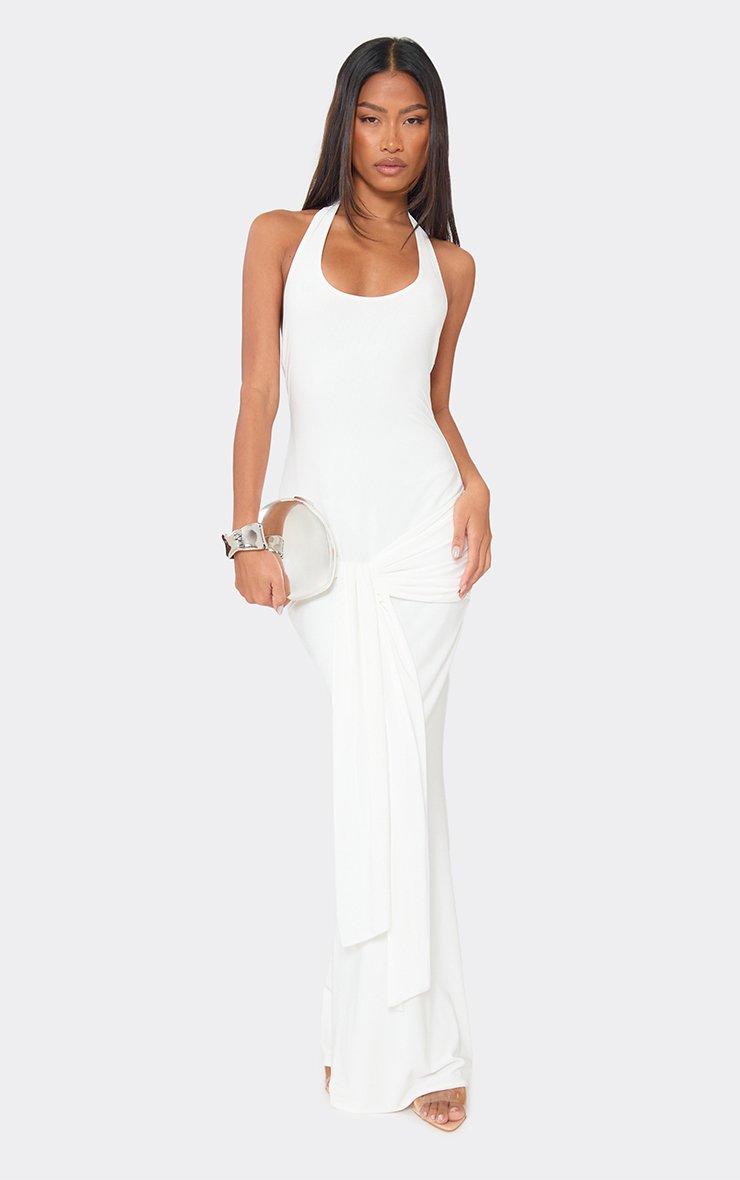 neck tie halter dress Sexyshine Women's Elegant Sleeveless Satin Long Backless Split Cocktail Party Formal Wedding Maxi Dress(4572AP,S) Apricot : Clothing, Shoes & Jewelry Luannie Halter Scarf Tie Maxi