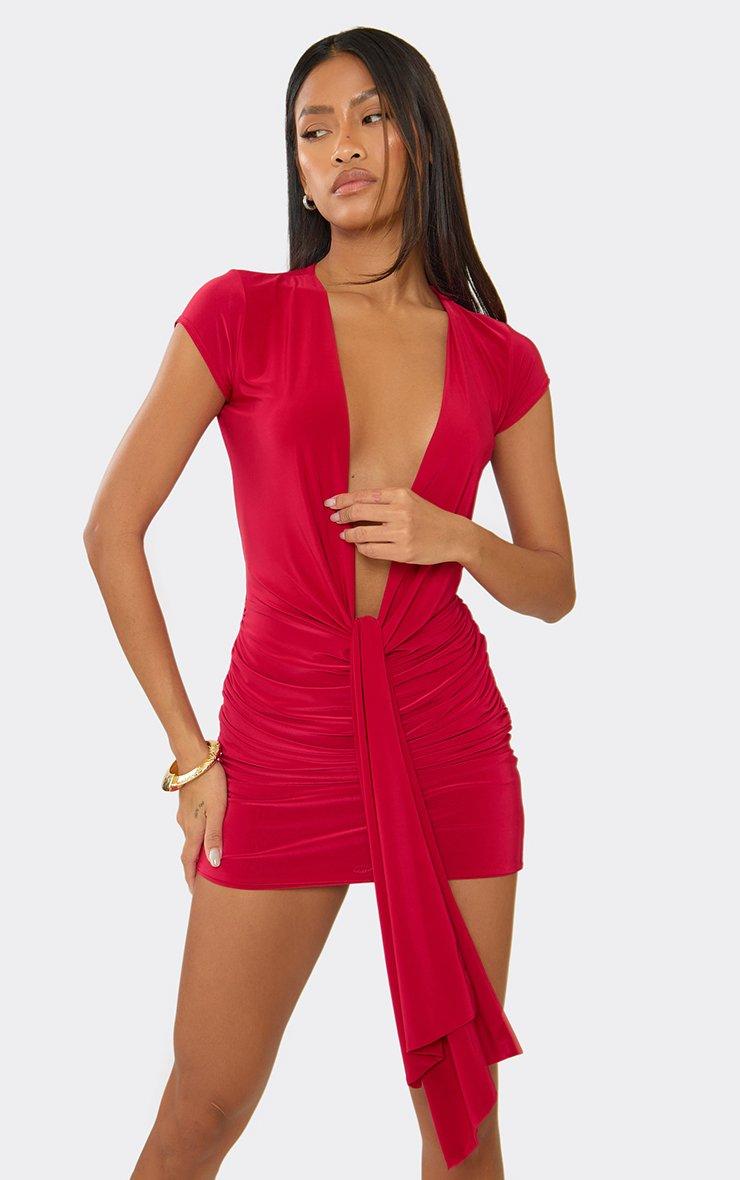 red cover up dress French Waters Mesh Coverup - sunset dinners Cozumel Dress - Chili Pepper