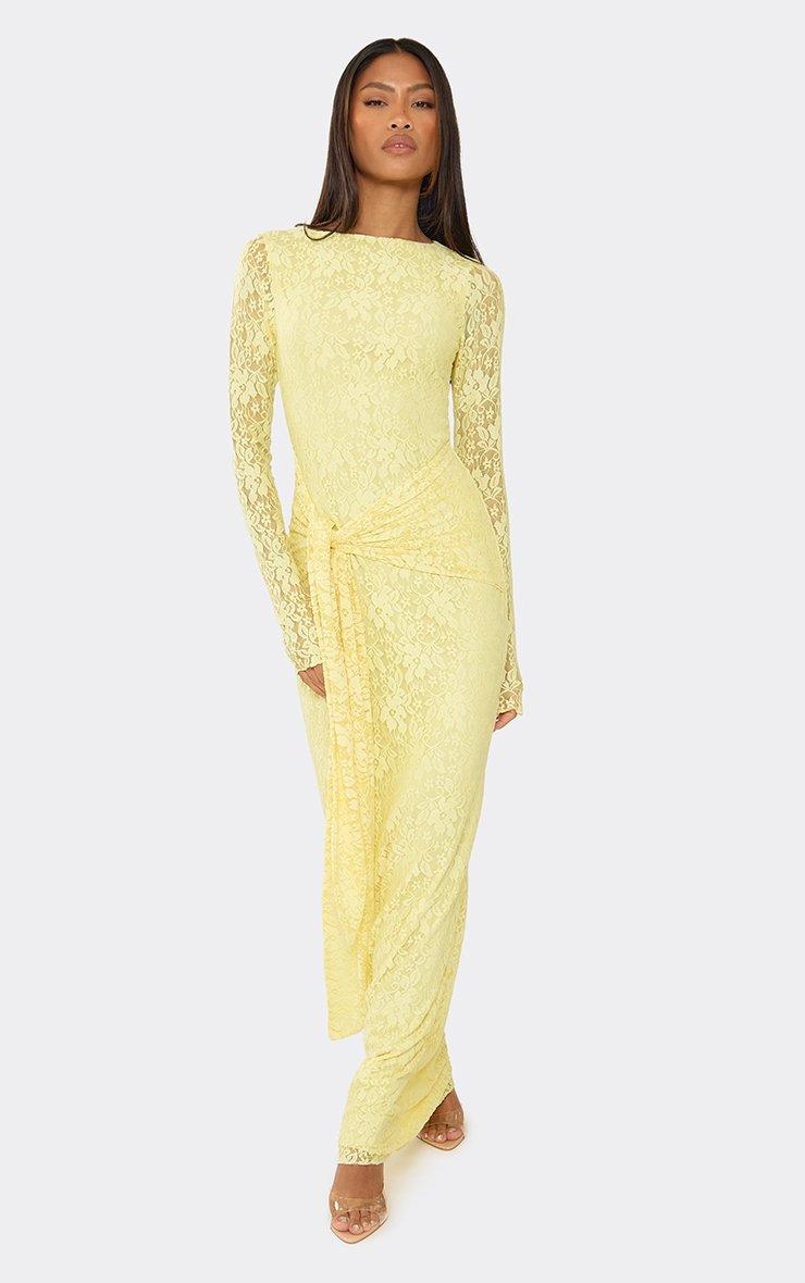 lace dress with sleeves Buy Lipsy Black Ruffle Long Sleeve Midi from Next USA Tumble dry low Long Sleeve Tie Front Maxi