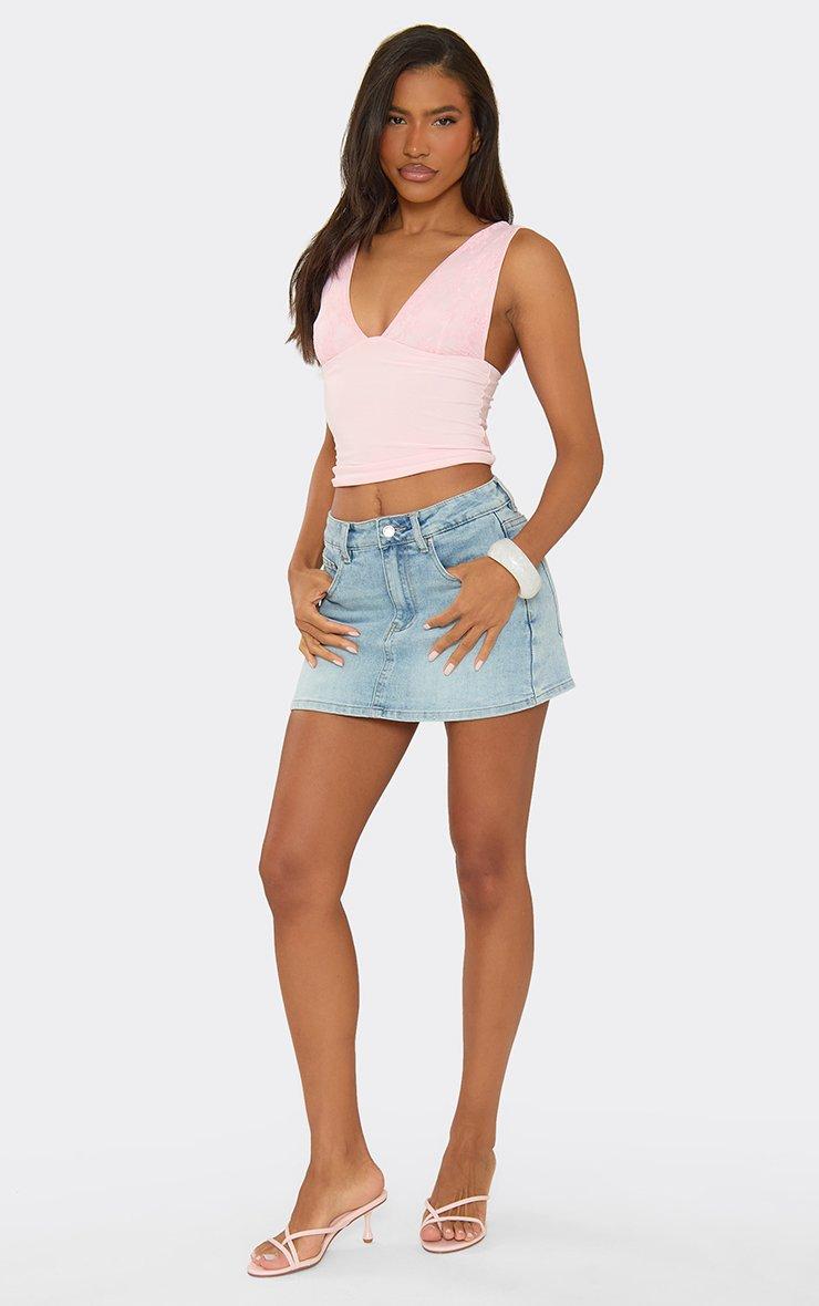 Sleeveless Lace Cup Detail Vest Top In Pink | EGO CA | EGO