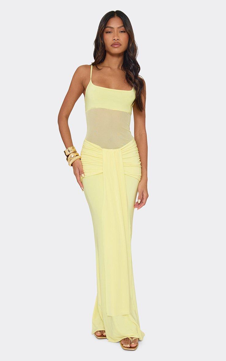 open lace back dress Mock Neck Cut Out Ruched Maxi Dress – Micas