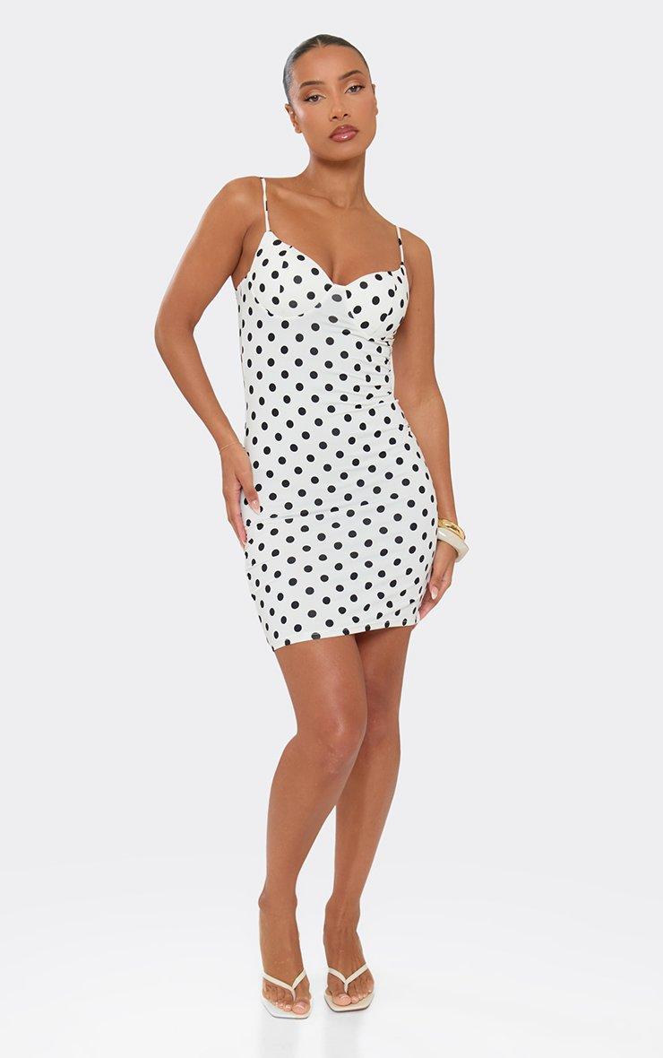 white with black polka dot mini dress Jenny Polka Dot Micro Mini Dress in Black – Polka Dot Dress Canada XL main image 1
