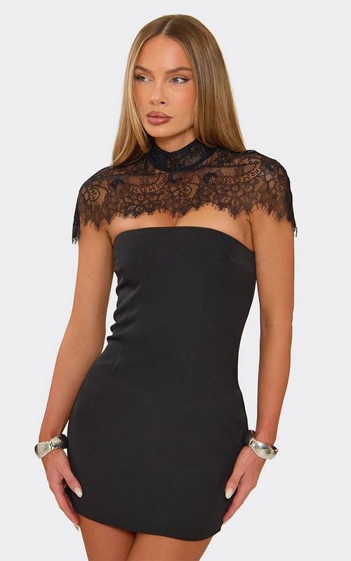 off the shoulder draped asymmetric mini dress in black | EGO AU Asymmetric bodycon dress