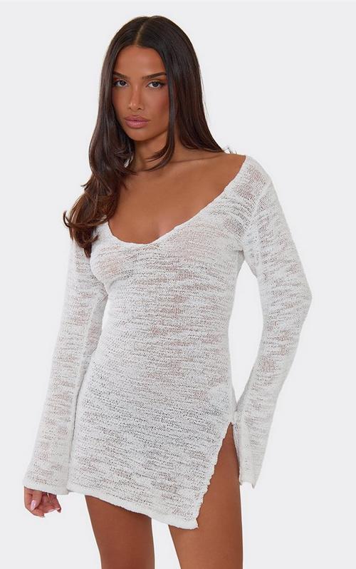 Bardot Ruched Detail Mini Bodycon Dress In Black Ribbed Knit | EGO UK