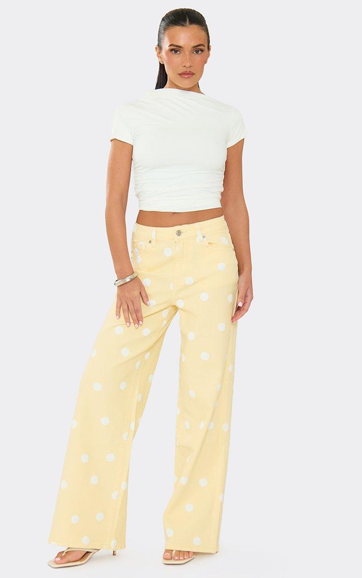 Mid Rise Silver Metallic Foil Spray Detail Straight Leg Jeans In