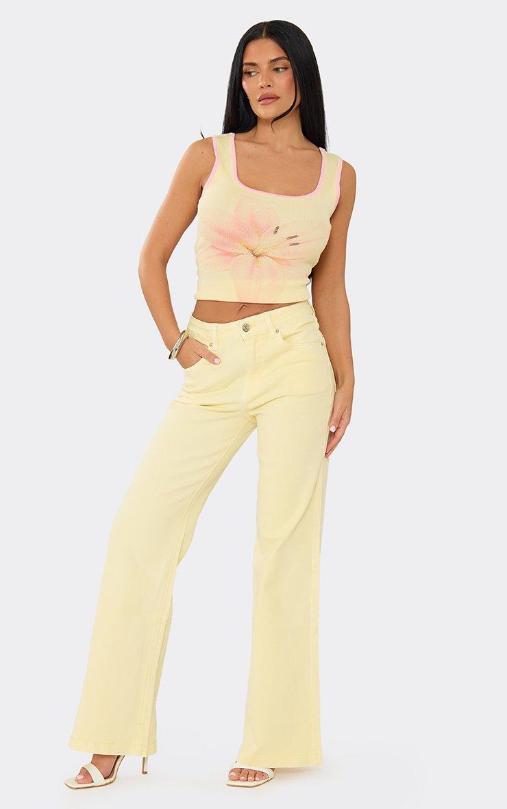Mid Rise Silver Metallic Foil Spray Detail Straight Leg Jeans In