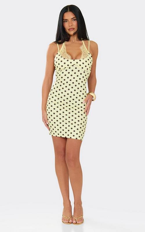 Strappy Lace Trim Maxi Dress In White Polka Dot | EGO US | EGO