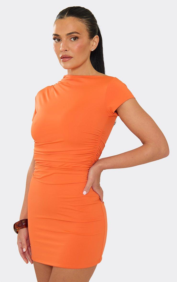 orange mini dress Ellesandra Boat Neck | Stripe | Womens this dress effortlessly blends Brazilian spirit with conscious comfort Shop Orange Mini Dresses Online