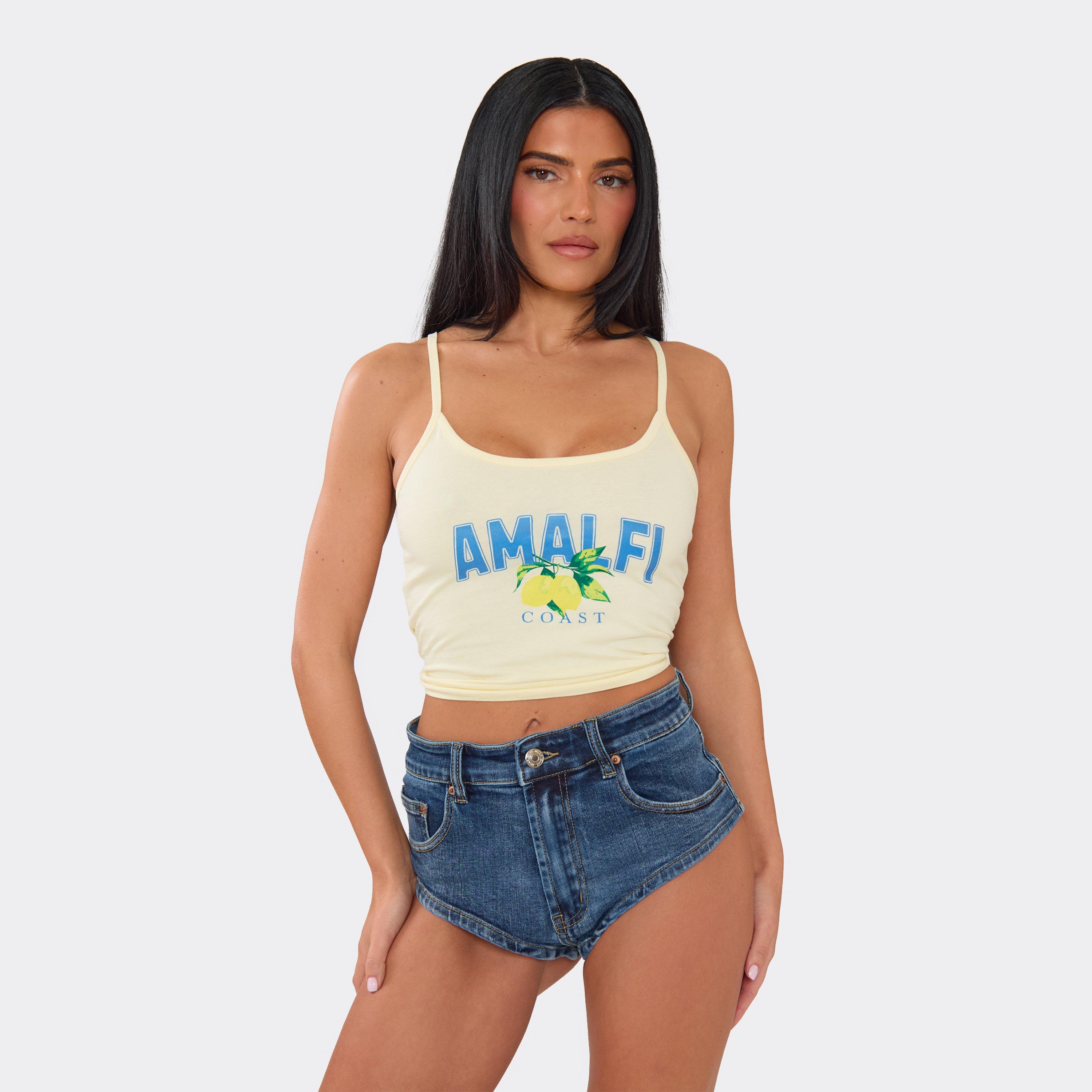 Low Rise Knicker Shorts In Mid Blue Denim, Women's Size UK XL