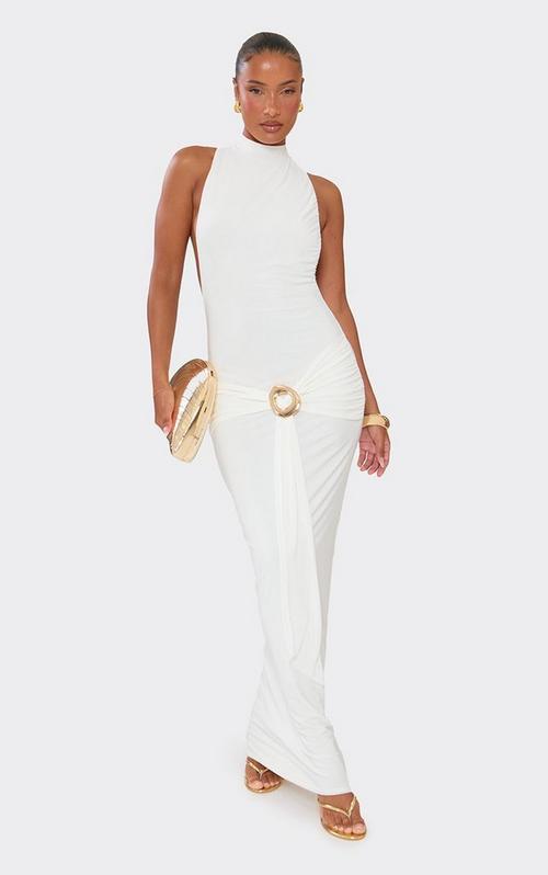 Underwire Sculpt Detail Mini Dress In Nude | EGO US