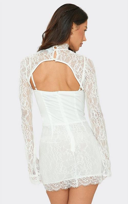 white high neck lace crochet bodycon dress Plunge Cut Out Maxi In | EGO US crochet maxi dress