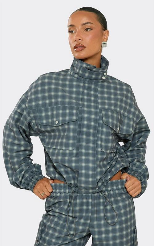 Long Sleeve 'Min Min' Zip Up Jacket In Grey Compact Knit | EGO US