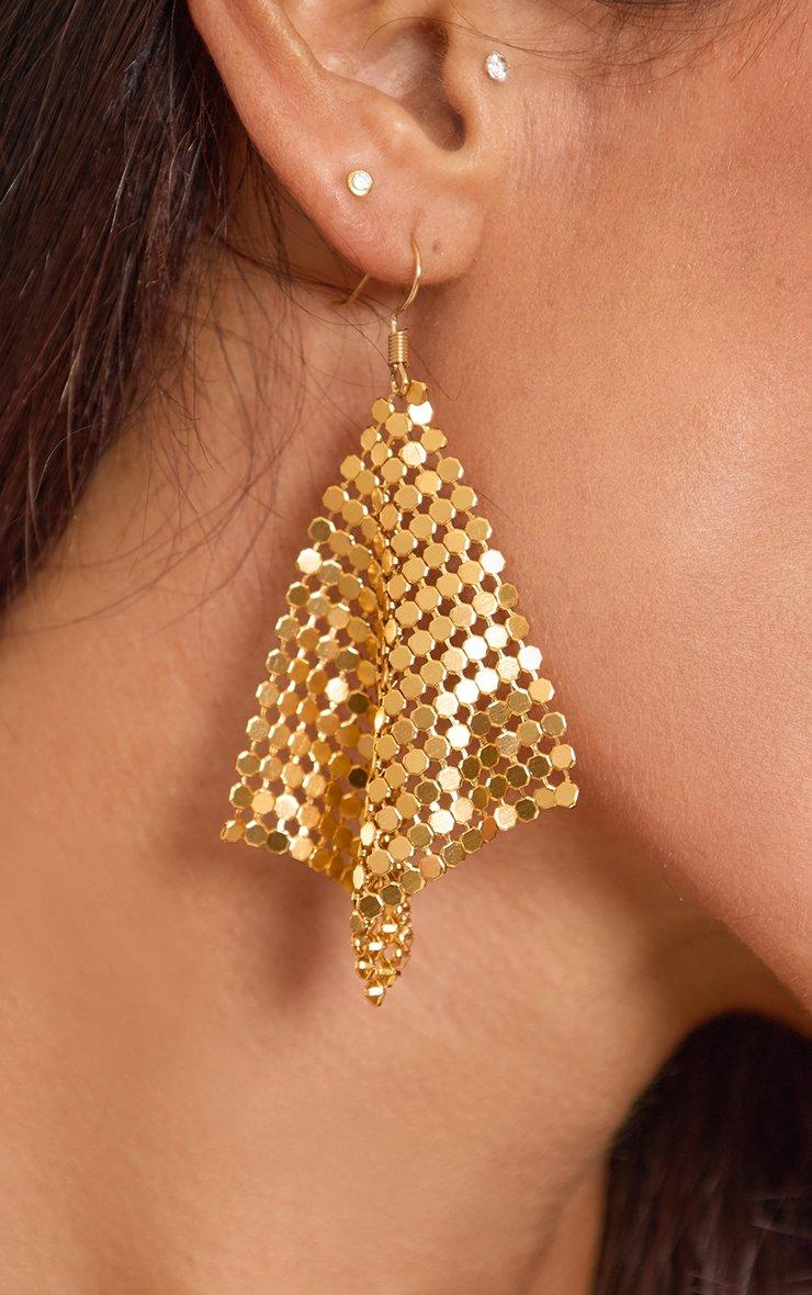 Chainmail Drop Earring In Gold