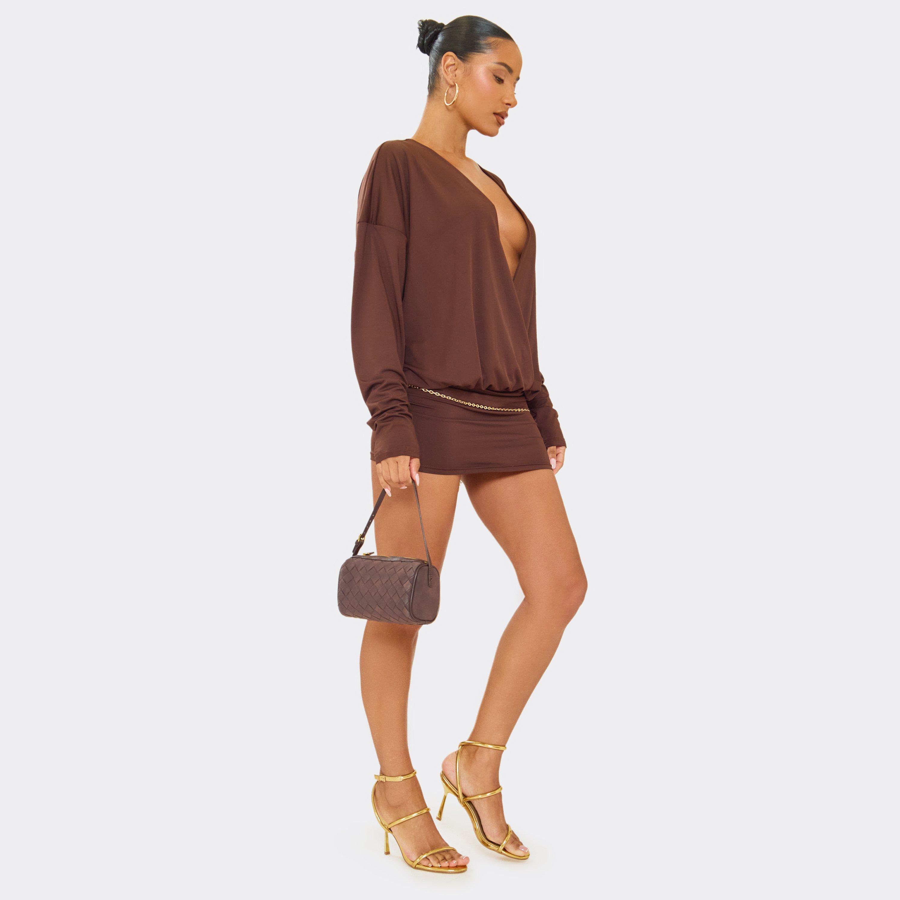 Hoopa Ankle Strap Stiletto Barely There Heel In Gold Faux Leather, Women's Size UK 6