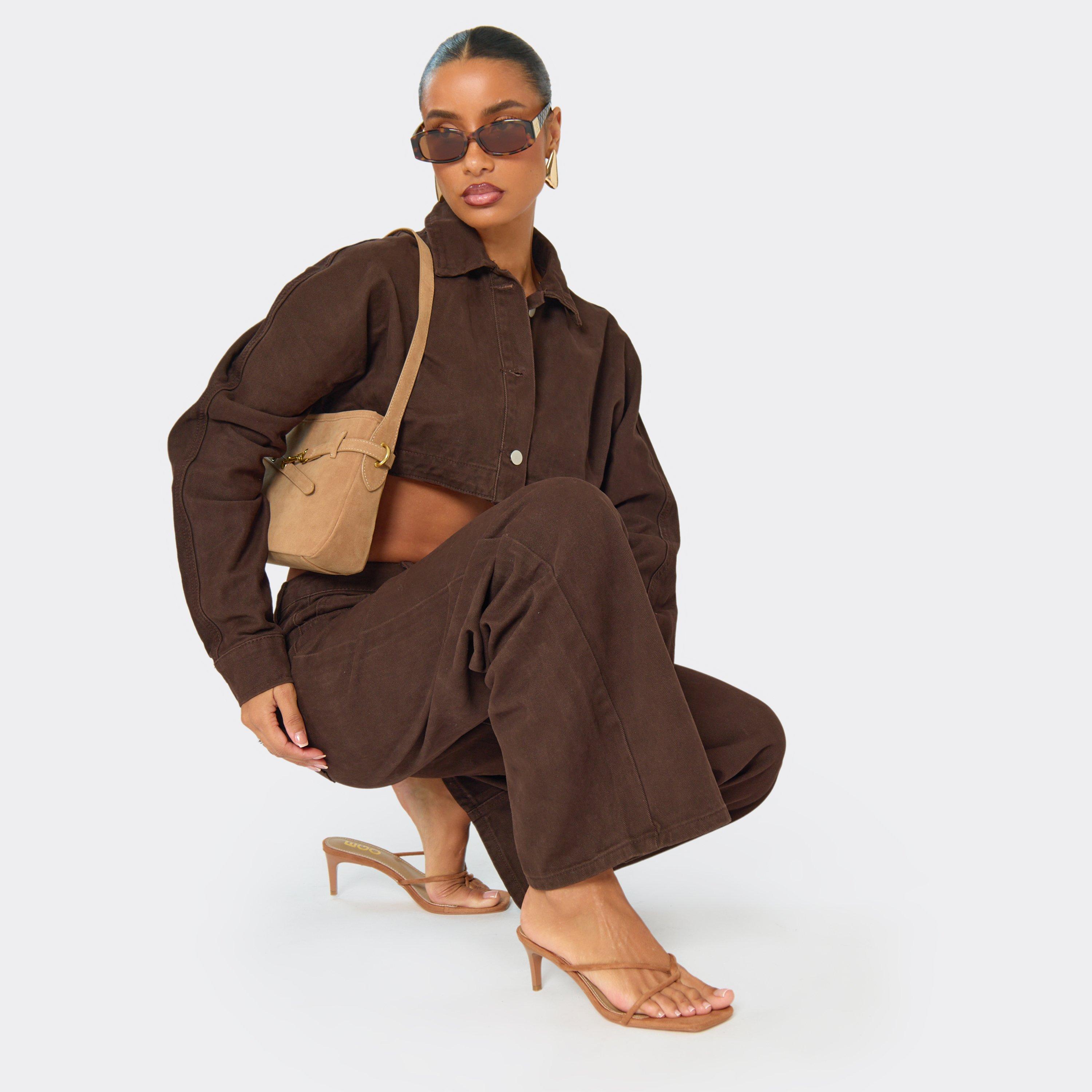 High-Tides Twisted Strap Heel Mule In Sand Faux Suede, Women's Size UK 4