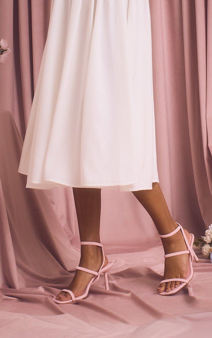 Eidie Bow Detail Pointed Toe Slingback Stiletto Court Heel In Light Pink  Patent | EGO AE | EGO