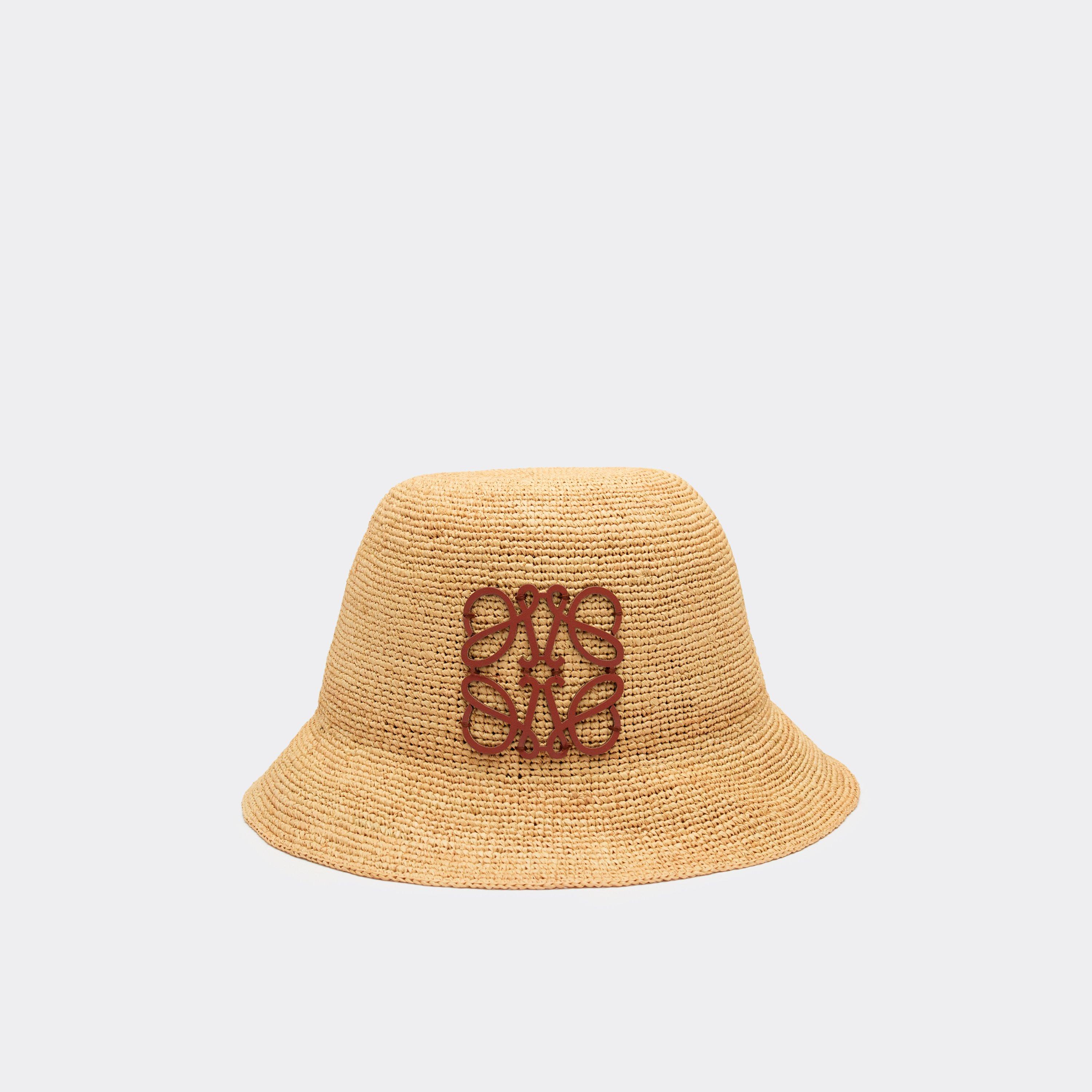 Swirl Logo Detail Bucket Hat In Beige And Brown, Women's Size UK 0