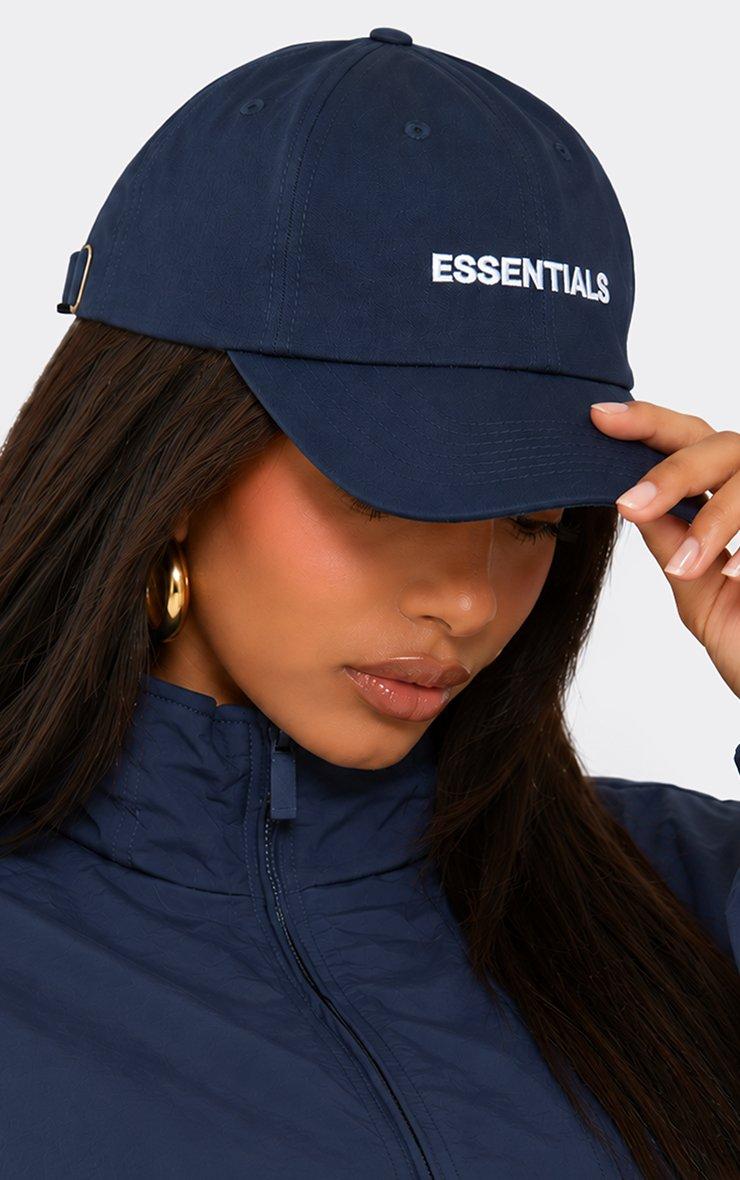 Essentials Logo Detail Baseball Cap In Blue