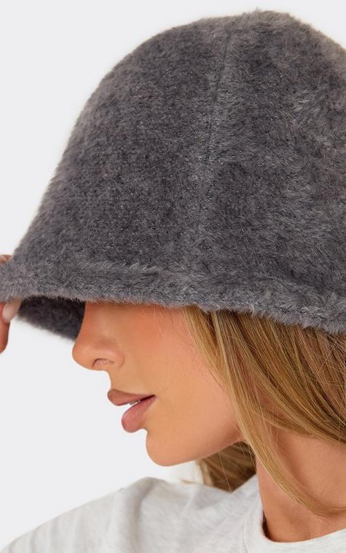 Flat Bucket Hat In Black Faux Fur | EGO US | EGO