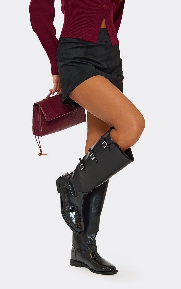 Kenton Platform Block Heel Over The Knee Thigh High Long Boot In