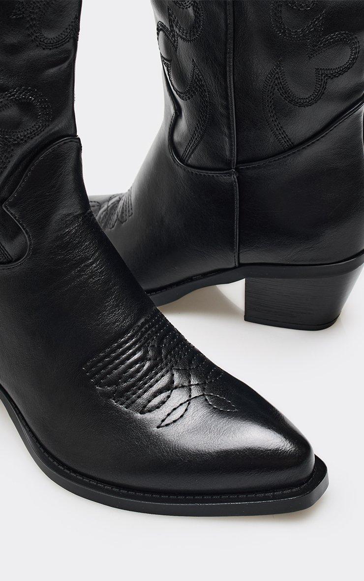 women's mid calf leather dress boots Antelope Nyssa Bootie - Black - Ankle Non slip Women's Boots Mid Calf Chunky