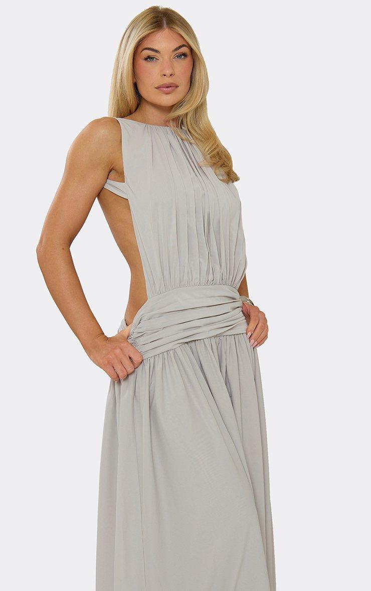halter dress blue Navy Ruched Halter Midi Dress & Reviews - Navy - Dresses main image 0
