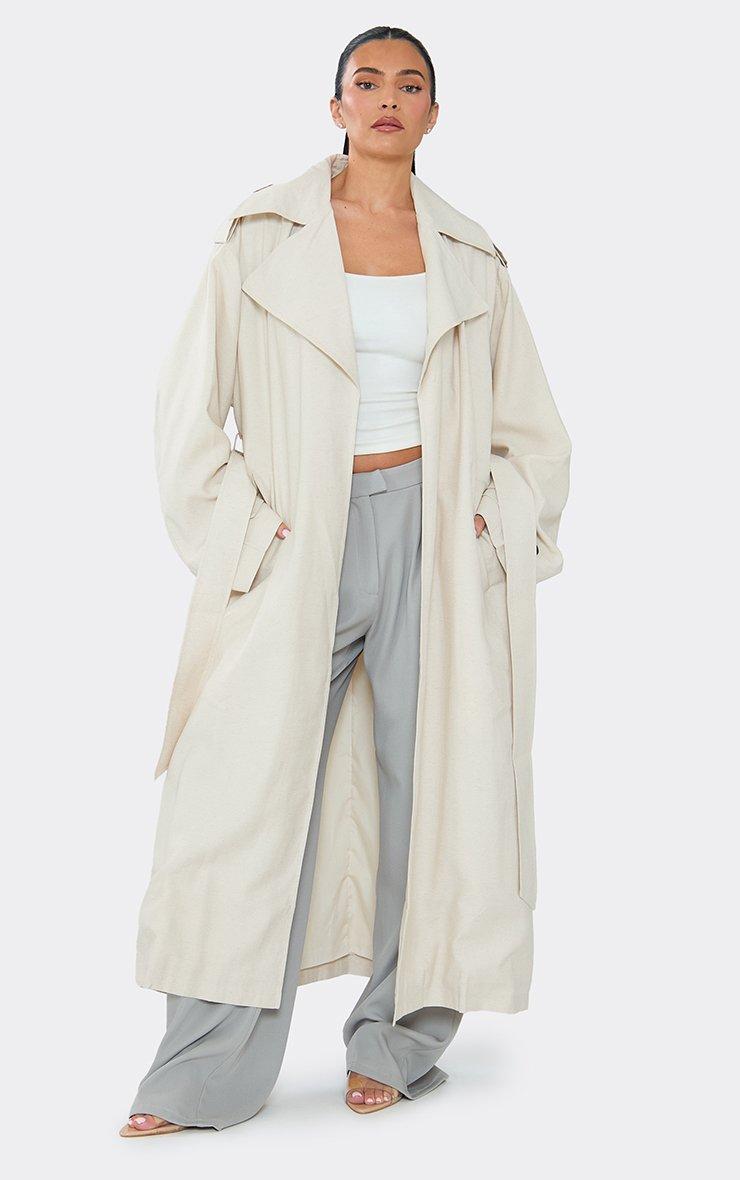 Oversized Collar Shaggy Coat In Beige Faux Fur | EGO US | EGO