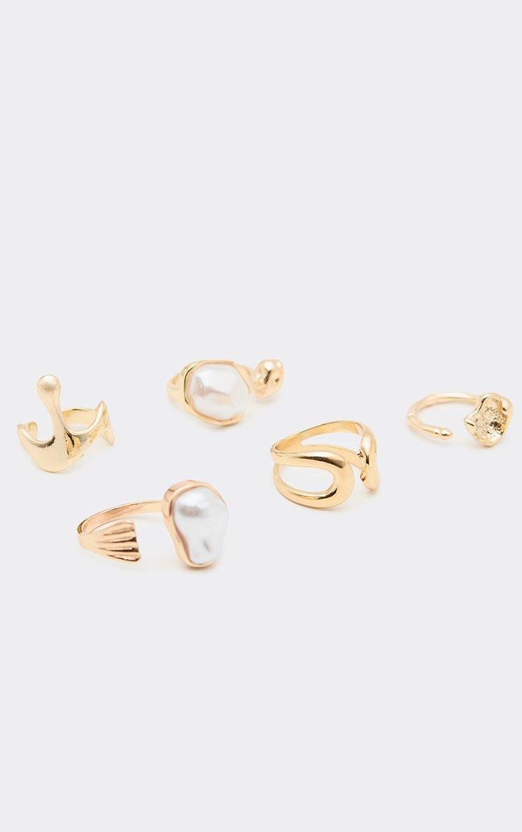 5 Piece Multi Ring Pack In Gold | EGO AU | EGO