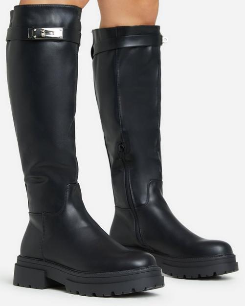 Flat knee clearance boots sale