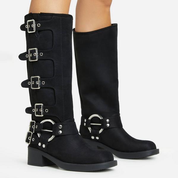 Black best sale biker boots