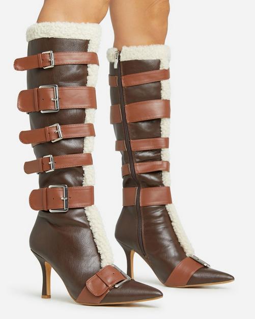 High heel cheap biker boots